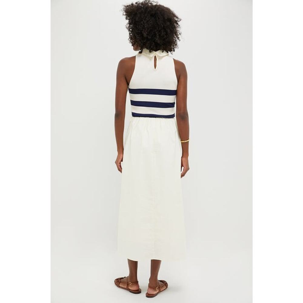 Tuckernuck Ivory Blue Stripe Marina Midi Dress XXL - Picture 2 of 13